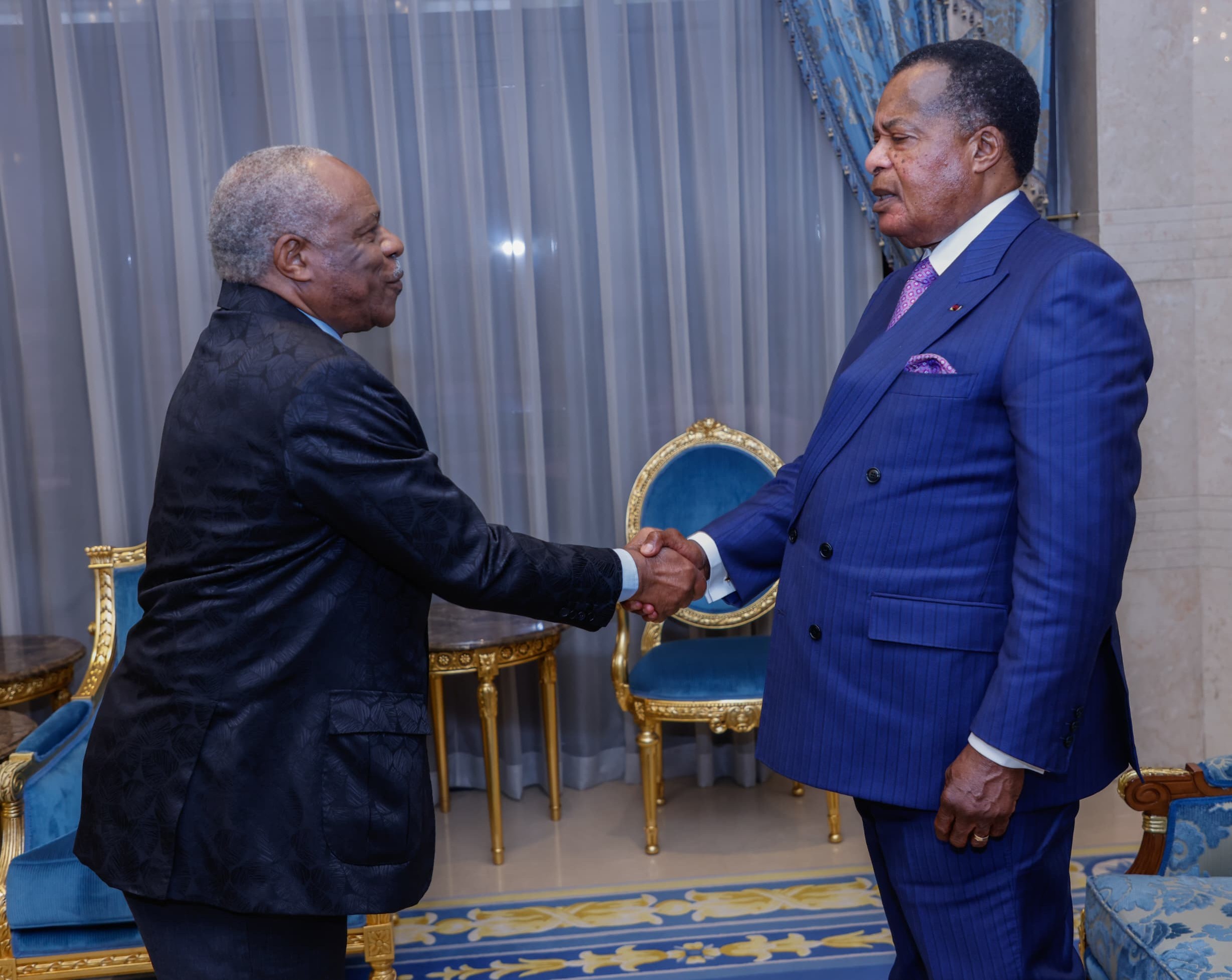 Denis Sassou N’Guesso et Baltasar Engonga Edjo’o échangent sur l’intégration sous-régionale et les défis de la Cémac