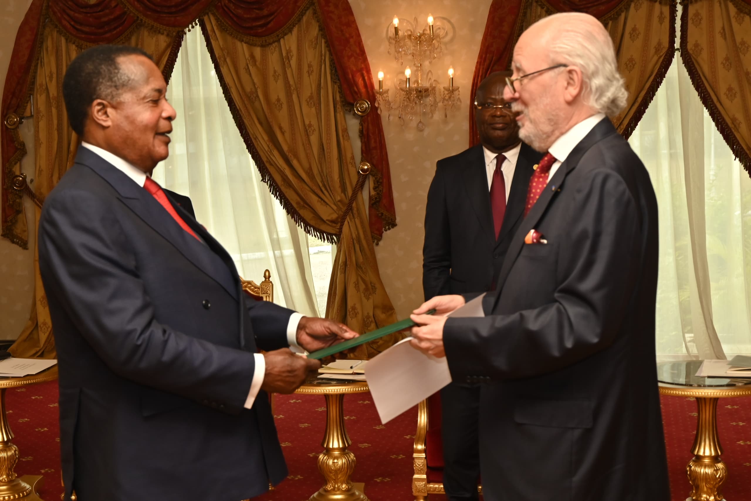 Brazzaville : Denis Sassou N'Guesso reçoit les lettres de créance de trois nouveaux ambassadeurs